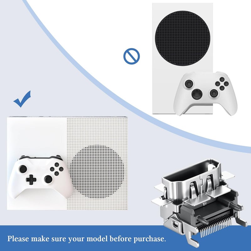 Yaocom 17 Pack Port Replacement Set Include 2 Pc Ports With 4 Pcs Repair Kit 9 Pcs Soldering Iron Kit Solder Wick Braid Compatible with XBOX One S Console Accessories Parts [video game] - Image 4